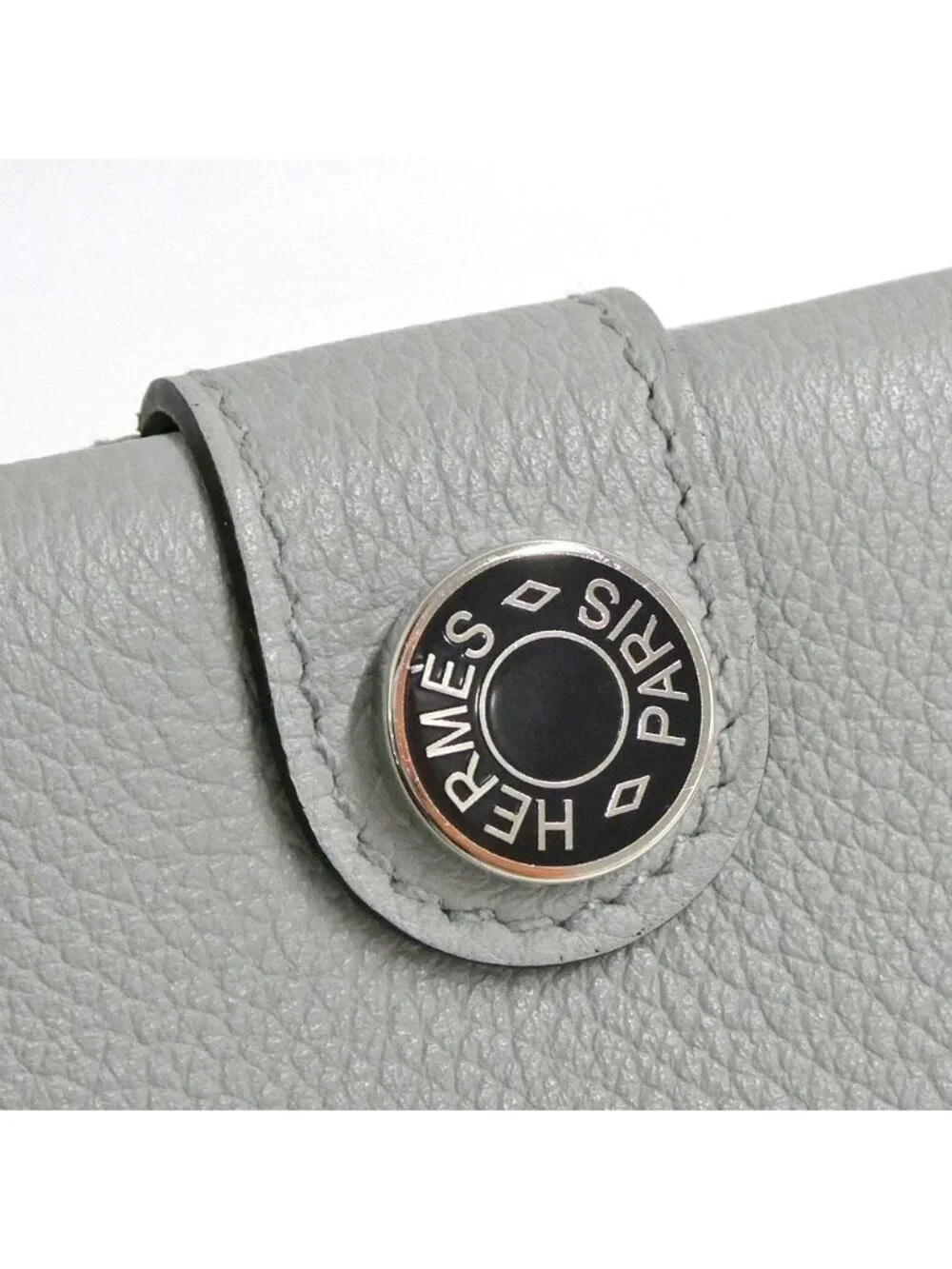 Hermes Card Case M S Evercolor Gray Sellier